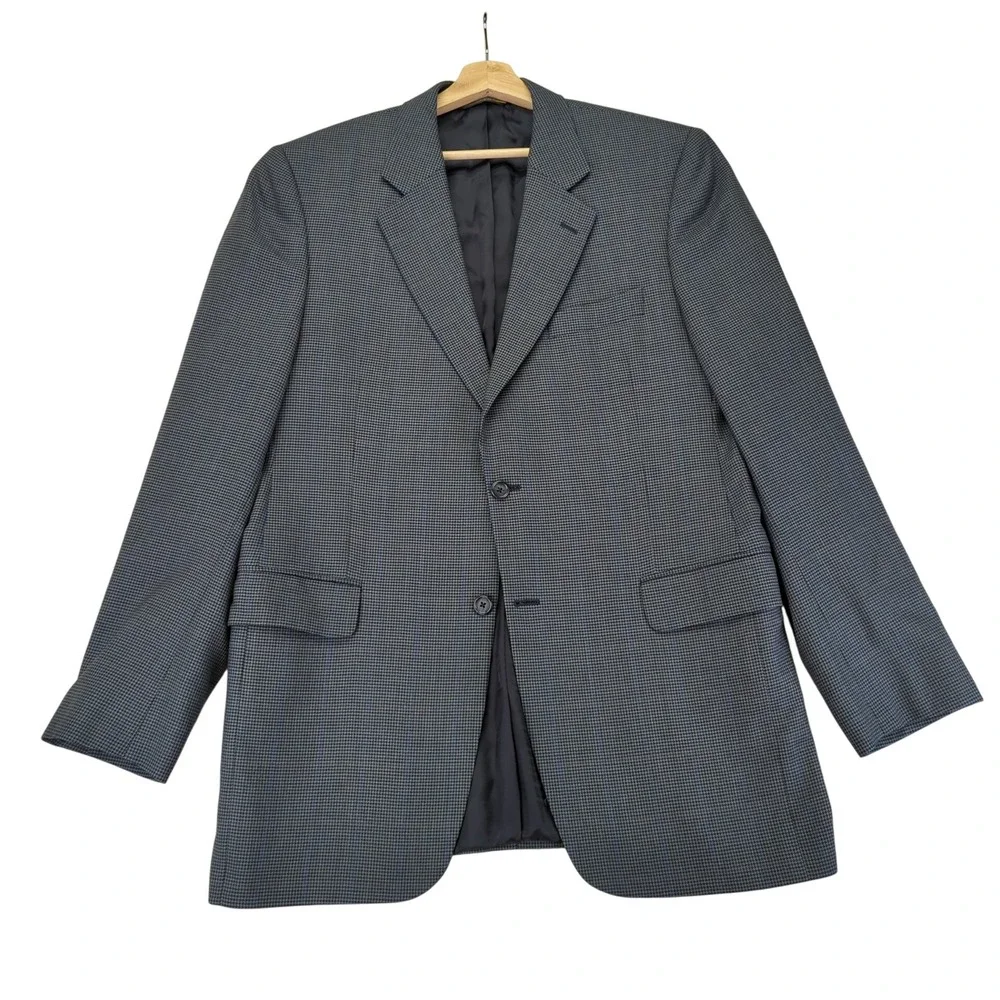 JACK VICTOR Saks Fifth Avenue‎ Mens Wool Blazer Jacket Suit Sport Coat Size 42L